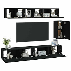 Avis Maison Chic Ensemble de meubles TV 6 pcs pour salon - Noir Bois d'ingénierie -MN83334