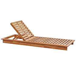 Acheter Beliani Chaise longue Bois Bois clair GRANARI