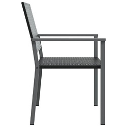 Maison Chic Lot de 4 Chaises de jardin,Fauteuil d'extérieur noir 54x62,5x89 cm résine tressée -MN74544 pas cher