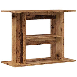 vidaXL Support d'aquarium vieux bois 80x35x60 cm bois d'ingénierie