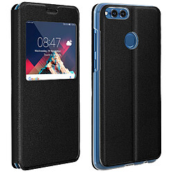 Avizar Etui Honor 7X Housse Clapet à Fenêtre Fonction Support - Noir