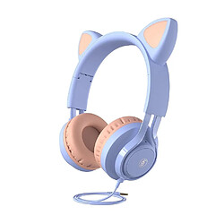 Yonis Casque Audio Enfant Oreilles De Chat Violettes