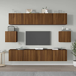 vidaXL Ensemble de meubles TV 6 pcs Chêne marron Bois d'ingénierie