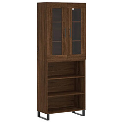 Maison Chic Buffet,Meuble de Rangement,commode pour salon,Cuisine Chêne marron 69,5x34x180 cm Bois d'ingénierie -MN35192