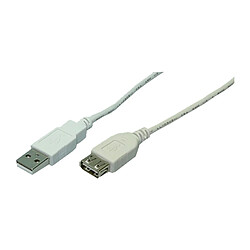 LogiLink Rallonge USB 2.0, gris, 2,0 m ()