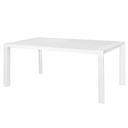 BigBuy Home Table de Salle à Manger Io Blanc Aluminium 180 x 100 x 75 cm