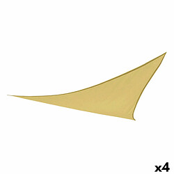 Auvent Aktive Triangulaire 500 x 500 cm Polyester Crème (4 Unités)