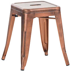 Decoshop26 Tabouret bas design industriel hauteur fixe 46 cm en métal cuivre 10_0005494