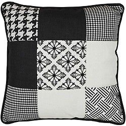 The Home Deco Factory Coussin en tissu patchwork 40 x 40 cm.