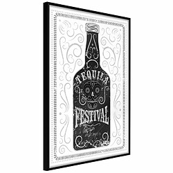 Paris Prix Affiche Murale Encadrée Bottle of Tequila 20 x 30 cm Noir