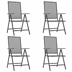 Acheter Salle à manger de jardin 5 pcs,Table et chaise à dîner anthracite acier -MN71393