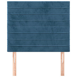 Avis Maison Chic Lot de 2 Têtes de lit design Bleu pour chambre - Décoration de lit foncé 100x5x78/88 cm Velours -MN17336