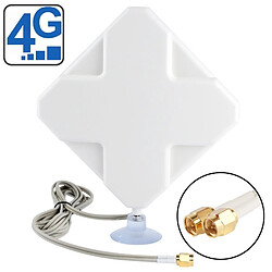 Wewoo Antenne Haute qualité intérieur 35dBi SMA mâle 4G antenne, longueur de câble: 2m, taille: 22cm x 19cm x 2.1cm