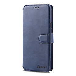 Wewoo Housse Coque Pour Galaxy S9 AZNS Texture du mollet Etui en cuir avec rabat horizontal magnétique support et logements cartes et cadre photo Bleu