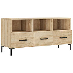 Maison Chic Meuble TV scandinave - Banc TV pour salon chêne sonoma 102x36x50 cm bois d'ingénierie -MN29626