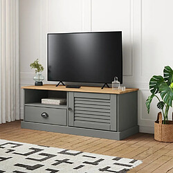 Maison Chic Meuble TV scandinave - Banc TV pour salon VIGO gris 106x40x40 cm bois massif de pin -MN13893