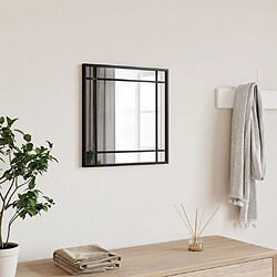 Maison Chic Miroir mural | Miroir Décoration pour Maison Salle de Bain noir 40x40 cm carré fer -GKD30850