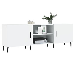 Avis Maison Chic Meuble TV scandinave - Banc TV pour salon blanc brillant 150x30x50 cm bois d'ingénierie -MN36701