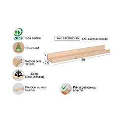 Avis Astigarraga Étagère en pin Kit Line 80 cm.