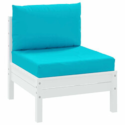 Avis Maison Chic Lot de 2 Coussins Confort,Coussins de palette turquoise tissu Oxford -GKD51429