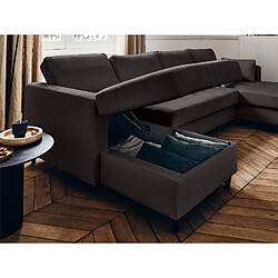 Acheter Lisa Design Anna - canapé panoramique en U - 7 places - convertible avec coffre - en velours