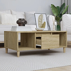 Maison Chic Table basse,Table Console Table d'appoint, Table pour salon Chêne sonoma 90x50x36,5 cm Bois d'ingénierie -MN26749