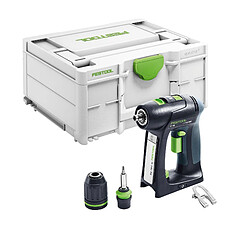 Perceusevisseuse sansfil Festool C 18Basic 18 V sans batterie ni chargeur coffret Systainer Sys3 M