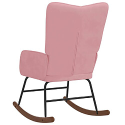 Acheter vidaXL Chaise à bascule Rose Velours