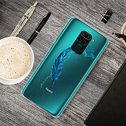 Coque en TPU impression de motifs plume pour votre Xiaomi Redmi Note 9