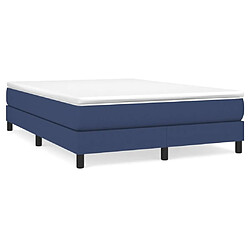 Maison Chic Lit Adulte - Lit simple Lit à sommier tapissier avec matelas moelleux - Meuble de Chambre - Bleu 160x200 cm Tissu -MN22764