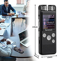 Universal Magnétophone audio numérique activé par la voix professionnelle 16G USB Pen non stop 80HR Enregistrement PCM Support TF Card | Magnétophone numérique pas cher