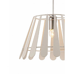 Luminaire Center Suspension Somerset blanc mat 1 ampoule 28cm pas cher