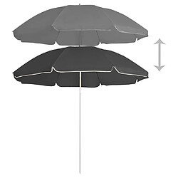 vidaXL Parasol de jardin avec mât en acier anthracite 180 cm