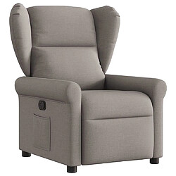 vidaXL Fauteuil inclinable Taupe Tissu