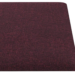 Acheter vidaXL Panneaux muraux 12 pcs Violet 30x15 cm Tissu 0,54 m²