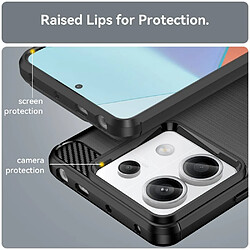 Avis Htdmobiles Coque pour Xiaomi Redmi Note 13 Pro 5G / Poco X6 5G - housse etui silicone gel carbone + film ecran - NOIR