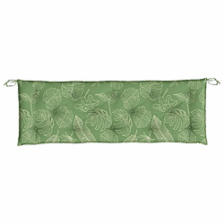 Acheter vidaXL Coussins de banc de jardin lot de 2 motif de feuilles tissu