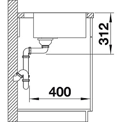 BLANCO 524113 Subline de 500 IF/A Steel Frame SILGRANIT PuraDur sans vidage Télécommande, anthracite pas cher