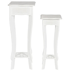 Avis Pegane Set de 2 tables d'appoints en MDF coloris blanc