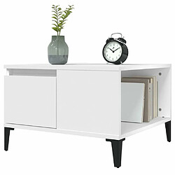 Acheter Maison Chic Table basse,Table Console Table d'appoint, Table pour salon blanc 55x55x36,5 cm bois d'ingénierie -MN66615