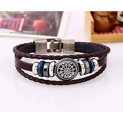 YP Select Bracelet Article Tresse Pour Restaurer Les Façons Anciennes Bracelet En Cuir Pu Marron