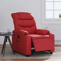 vidaXL Fauteuil inclinable électrique Rouge Similicuir