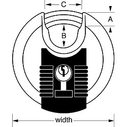 Acheter Master Lock Cadenas Disque Excell Acier inox 70 mm M40EURDNUM