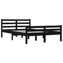 Acheter Maison Chic Lit adulte - Lit simple Cadre de lit,Structure du lit Contemporain Noir Bois massif 150x200 cm Très grand -MN30648