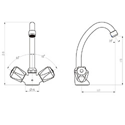 Acheter SCHÜTTE Mitigeur de lavabo à 2 poignées SAVINO chrome