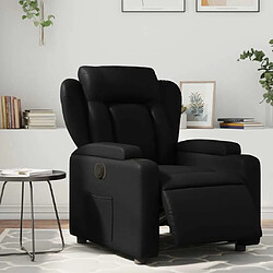 Maison Chic Fauteuil Relax pour salon, Fauteuil inclinable électrique Noir Similicuir -GKD59451