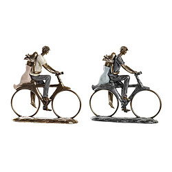 Figurine Décorative DKD Home Decor Doré Cuivre Résine Moderne Couple (24 x 8 x 25 cm) (2 Unités)