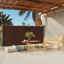 vidaXL Auvent latéral rétractable de patio 140x300 cm Marron