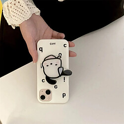 GUPBOO Étui pour iPhone11 Support de coque de téléphone amusant pour chien Pacha silencieux Graffiti