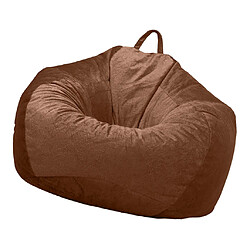 Couverture de sac de fèves de stockage en daim avec peluche enfants 60x70cm, brun pas cher